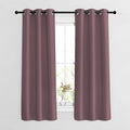 NICETOWN Dry Rose Bedroom Curtains 63 inch Length 2 Panels Set - Solid Thermal Insulated Grommet Light Blocking Blackout Curtains & Drapes Sound Dampening for Living Room, W37 x L63