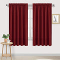 DWCN Burgundy Room Darkening Blackout Curtains - Thermal Insulated Privacy Energy Saving Window Curtain Drapes 42 x 63 inch Length, Set of 2 Bedroom Living Room Curtains