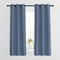 NICETOWN Bedroom Blackout Curtains and Drapes 54 inch Long - Window Treatment Thermal Insulated Solid Grommet Light Blocking for Night Shift (Stone Blue, W37 x L54, 2 Panels)