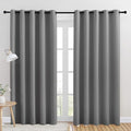NICETOWN Bedroom Curtains Blackout Drapery Panels, Three Pass Microfiber Thermal Insulated Solid Ring Top Blackout Window Curtains/Drapes (Two Panels, 70 x 84 inches)