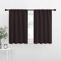 NICETOWN Blackout Curtains for Living Curtains, Toffee Brown, 2 Panels, 29 by 30, Room Darkening Window Curtain Panels, Easy-Care Solid Thermal Insulated Draperies/Drapes for Daughter Room