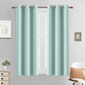 Yakamok Blackout Curtains Room Darkening Thermal Insulated with Grommet Window Curtain for Living Room, 38 x 54 inch, Aqua, 2 Panels