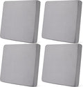 Newwiee Set of 4 Stretch Patio Cushion Covers Sofa Couch Seat Chair Slipcovers Cushion Cover Replacement Furniture Protector for Pets Washable(Light Grey,Seat Cover,Solid)