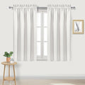 DWCN Blackout Curtains Thermal Insulated, Energy Saving & Noise Reducing Bedroom and Living Room Curtains, Ivory, W 38x L 54 Inch, Set of 2 Rod Pocket Curtain Panels