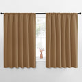 NICETOWN Blackout Curtains for Bedroom, Blackout Curtain Panels, Gold Brown, 1 Pair, 62 by 63-inch, Window Treatment Energy Saving Thermal Insulated Solid Rod Pocket Blackout Drapes/Draperies