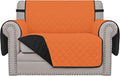 Easy-Going Oversized Chair Sofa Slipcover Reversible Sofa Cover Water Resistant Couch Cover Furniture Protector Cover with Elastic Straps for Pets Dog (Oversized Chair, Orange/Black)