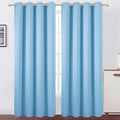 LEMOMO Blackout Curtains 52 x 120 Inch Long Sky Blue Curtains Set of 2 Panels Room Darkening Curtains for Bedroom and Living Room