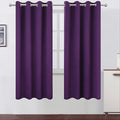 LEMOMO Blackout Curtains 66 x 72 Inch Long Purple Curtains Set of 2 Panels Room Darkening Curtains for Bedroom and Living Room