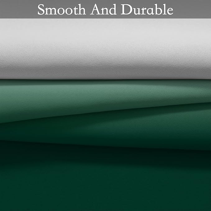 SimpleHome Ombre Room Darkening Curtains for Bedroom, Gradient Dark Green to Grey White Light Blocking Thermal Insulated Grommet Window Curtain/Drapes for Living Room,2 Panels, 52x84 inches Length
