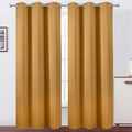 LEMOMO Mustard Yellow Thermal Blackout Curtains/42 x 95 Inch/Set of 2 Panels Room Darkening Curtains for Bedroom