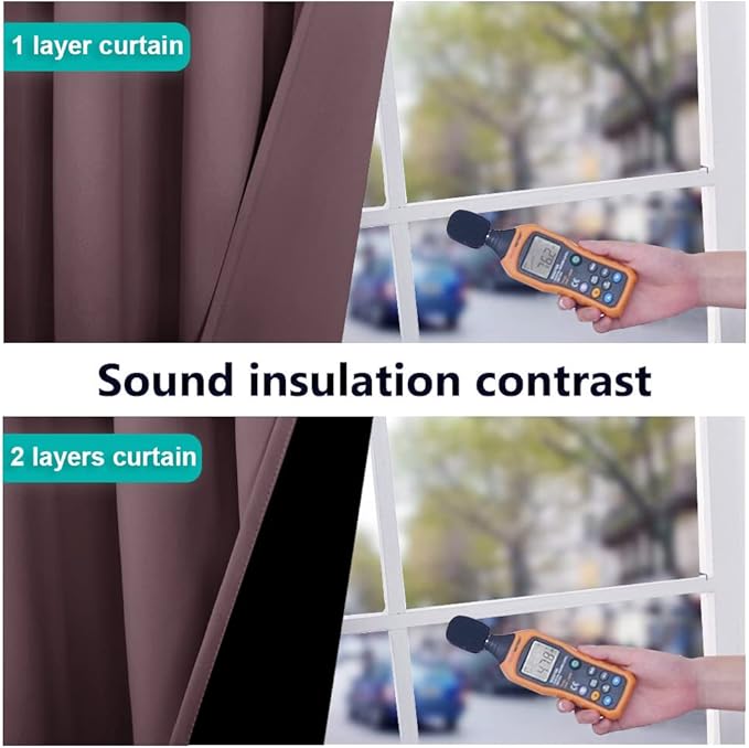 NICETOWN 100% Blackout Curtains 54 inches Long, Double-Deck Completely Blackout Window Treatment Thermal Insulated Lined Drapes for Small Window (Dry Rose, 1 Pair, 52 inches Width Each Panel)