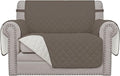 Easy-Going Oversized Chair Sofa Slipcover Reversible Sofa Cover Water Resistant Couch Cover Furniture Protector Cover with Elastic Straps for Pets Dog (Oversized Chair, Taupe/Ivory)