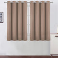 LEMOMO Blackout Curtains 66 x 54 Inch Long Cappuccino Curtains Set of 2 Panels Room Darkening Curtains for Bedroom and Living Room