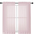 OWENIE Sheer Curtains 54 Inch Length 2 Panels Set, Blush Sheer Curtain for Living Room, Soft Airy Window Treatments for Bedroom, Fimly Voile Sheer Curtains & Drapes, 2 Pcs 84 Width 54 Long