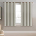 H.VERSAILTEX Blackout Curtain for Living Room Small Window Kitchen Blackout Curtains 45 inch Length Energy Saving Solid Grommet Blackout Drape, One Panel, Ivory/Cream, 52" W x 45" L