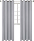 BGment Room Darkening Curtains 120 Inches Long - Grommet Thermal Insulated Drapes Window Treatment Curtains for Bedroom, 2 Panels, 52 x 120 Inch, Light Grey