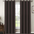 H.VERSAILTEX Brown Blackout Curtains for Living Room 102 Inches Length, Blackout Curtains for Bedroom Curtains & Drapes Thermal Insulated Drapes - Chocolate Brown, 1 Panel, 52" W x 102" L