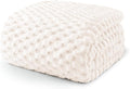 Exclusivo Mezcla Fleece Twin Blanket for Bed, Extra Large Fuzzy Ivory Bed Blankets, Soft Cozy Plush Sofa Throws for All Seasons, 60x80 Inches