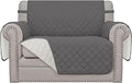 Easy-Going Oversized Chair Sofa Slipcover Reversible Sofa Cover Water Resistant Couch Cover Furniture Protector Cover with Elastic Straps for Pets Dog (Oversized Chair, Gray/Ivory)