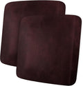 Leather Look Couch Cushion Covers Sofa Seat Slipcovers Sets Couches Furniture Protector for Sectional Armchair Loveseat Pets Kids Stretch Spandex Fabric (2 Cushion Loveseat, Burgundy)