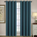 H.VERSAILTEX Blackout Curtain for Living Room Thermal Insulated Window Treatment Curtain Extra Long 108 inch Length Energy Saving Solid Grommet Top Blackout Drape, One Panel, Dark Teal, 52"W x 108"L