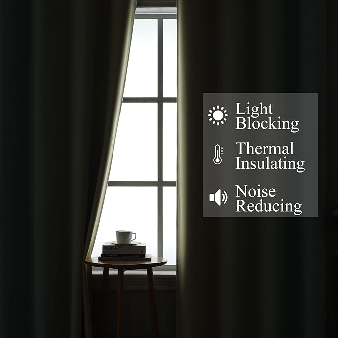 Estelar Textiler Aqua and Beige Gradient Blackout Curtains 84 Inches Long, Thermal Insulated Ombre Blackout Drapes for Bedroom, Room Darkening Energy Saving Curtains for Living Room, 52Wx84L, 2 Panels