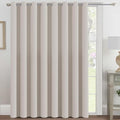 H.VERSAILTEX Blackout Patio Curtains 100 x 84 Inches for Sliding Door Extral Wide Blackout Curtain Panels Thermal Insulated Room Divider - Grommet Top, 7' Tall by 8.5' Wide - Natural