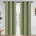 Yakamok 84 Inch Length Blackout Curtains for Bedroom, Thermal Insulated Room Darkening Grommet Solid Window Drapes for Living Room,42W x 84L,Sage Green,2 Panels