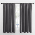 NICETOWN Blackout Curtains Panels for Bedroom - Thermal Insulated Rod Pocket Window Blackout Drapes/Draperies for Living Room (2 Panels, W42 x L63 inches, Grey)