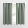 NICETOWN Window Curtains Blackout Drapes - Thermal Insulated Solid Rod Pocket Blackout Curtains/Draperies for Living Room (Greyish Green, One Pair, 34 by 54-Inch)