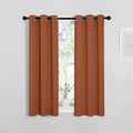 NICETOWN Burnt Orange Window Curtains Blackout Drapes, 1 Pair, 29 by 40 inches, Thermal Insulated Solid Grommet Blackout Curtains/Draperies for Cafe