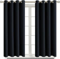 BGment Blackout Curtains for Living Room - Grommet Thermal Insulated Room Darkening Curtains for Bedroom, Set of 2 Panels (52 x 54 Inch, Black)