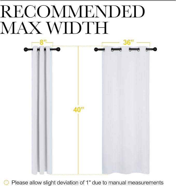 NICETOWN Room Darkening Draperies Curtains Panels, Window Treatment Thermal Insulated Grommet Room Darkening Curtains/Drapes for Bedroom (Greyish White, 2 Panels, W42" X L40")