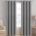 H.VERSAILTEX Grey Blackout Curtains for Bedroom Thermal Insulated Room Darkening Blackout Curtain Panel for Door, Window Panel Drapes - 1 Panel - 52 inch Wide by 90 inch Long, Dove Gray, Grommet Top