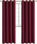 BGment Blackout Curtains - Grommet Thermal Insulated Room Darkening Bedroom and Living Room Curtains, Set of 2 Panels (52 x 120 Inch, Burgundy)