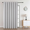 CUCRAF Custom Blackout Curtains for Bedroom Living Room, Rod Pocket Room Darkening Curtain Thermal Insulated Light Blocking Window Drapes 1 Panel (Custom Size, Greywish White)