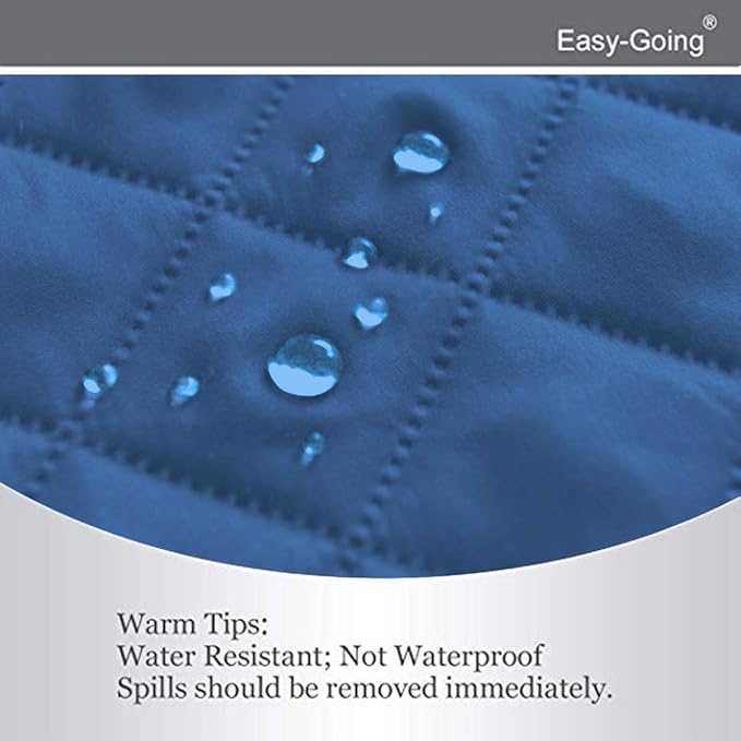Easy-Going Chair Sofa Slipcover Reversible Sofa Cover Water Resistant Couch Cover Furniture Protector Cover with Elastic Straps for Pets Kids Children Dog Cat (Chair, Blue/Ivory)