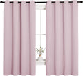 NICETOWN Blackout Curtain Panels for Girls Room, Nursery Essential Thermal Insulated Solid Grommet Top Blackout Drapes (Lavender Pink, 1 Pair, 55 x 68 inches)