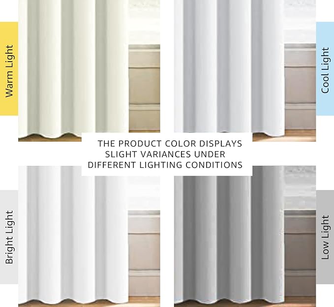 H.VERSAILTEX White Curtains for Bedroom Pure White Curtain 96 inches Long for Christmas Thermal Insulated Window Treatment Panel/Drape for Living Room, White, One Panel, Grommet Top, 52" W x 96" L