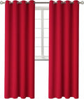 BGment Room Darkening Curtains 95 Inches Long - Grommet Thermal Insulated Drapes Window Treatment Curtains for Bedroom, 2 Panels, 52 x 95 Inch, Red