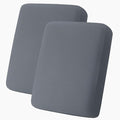 hyha Milk Silk Couch Cushion Covers, Soft Magic Sofa Covers Washable for 2 Cushion Couch, Stretch Sectional Outdoor Cushion Covers for Patio Furniture with Elastic Bottom(2 Packs, Dark Gray)