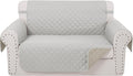 Reversible Loveseat Sofa Covers Couch Cover Furniture Protector(Loveseat Small,Light Grey/Beige)