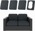 hyha 4Pcs Patio Cushion Covers, Stretch Outdoor Couch Cushion Covers, Washable Outdoor Chair/Sofa Slipcovers for Patio Furniture Cushions Protector with Elastic Bottom(Dark Gray,Cover Only)