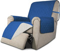 Easy-Going Recliner Sofa Slipcover Reversible Sofa Cover Water Resistant Couch Cover Furniture Protector with Elastic Straps for Pets Kids Children Dog Cat (Recliner, Blue/Ivory)