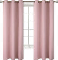BGment Baby Pink Curtains for Girls Room - Nursery Room Darkening Thermal Insulated Grommet Top Elegant Modern Window Treatment, 2 Panels, 42 x 63 Inch