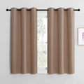 NICETOWN Small Window Kitchen Blackout Curtains, Thermal Insulated Solid Grommet Blackout Curtains/Drapes for Bedroom (Set of 2, 42 by 50 Inch, Cappuccino)