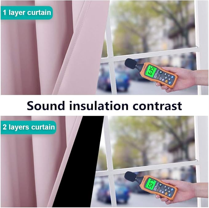 NICETOWN Full Shading Curtains for Windows, Super Heavy-Duty Black Lined Blackout Curtains for Girl's Room, Privacy Assured Heavy Drapes (Lavender Pink, Pack of 2, 52 inches W x 95 inches L)