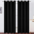 LEMOMO Blackout Curtains 52 x 120 Inch Long Black Curtains Set of 2 Panels Room Darkening Curtains for Bedroom and Living Room
