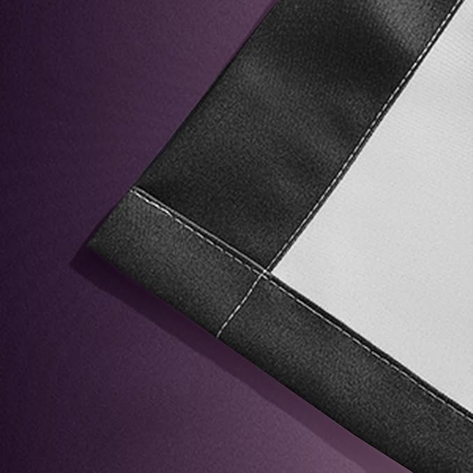 Yakamok Blackout Ombre Purple and Black Curtains for Bedroom, Gradient Room Darkening Curtains, Grommet Thermal Insulated Light Blocking Window Drapes/Curtain for Living Room,52 x 84 Inch,2 Panels