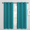 NICETOWN Room Darkening Curtains 68 inch Length 2 Panels, Thermal Insulated Grommet Blackout Curtains for Modern Casual Elegant Bedroom Kids Room Theme Decoration (Peacock Teal, 2 Pieces, W42)